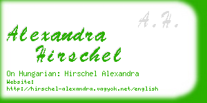 alexandra hirschel business card